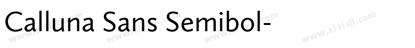 Calluna Sans Semibol字体转换